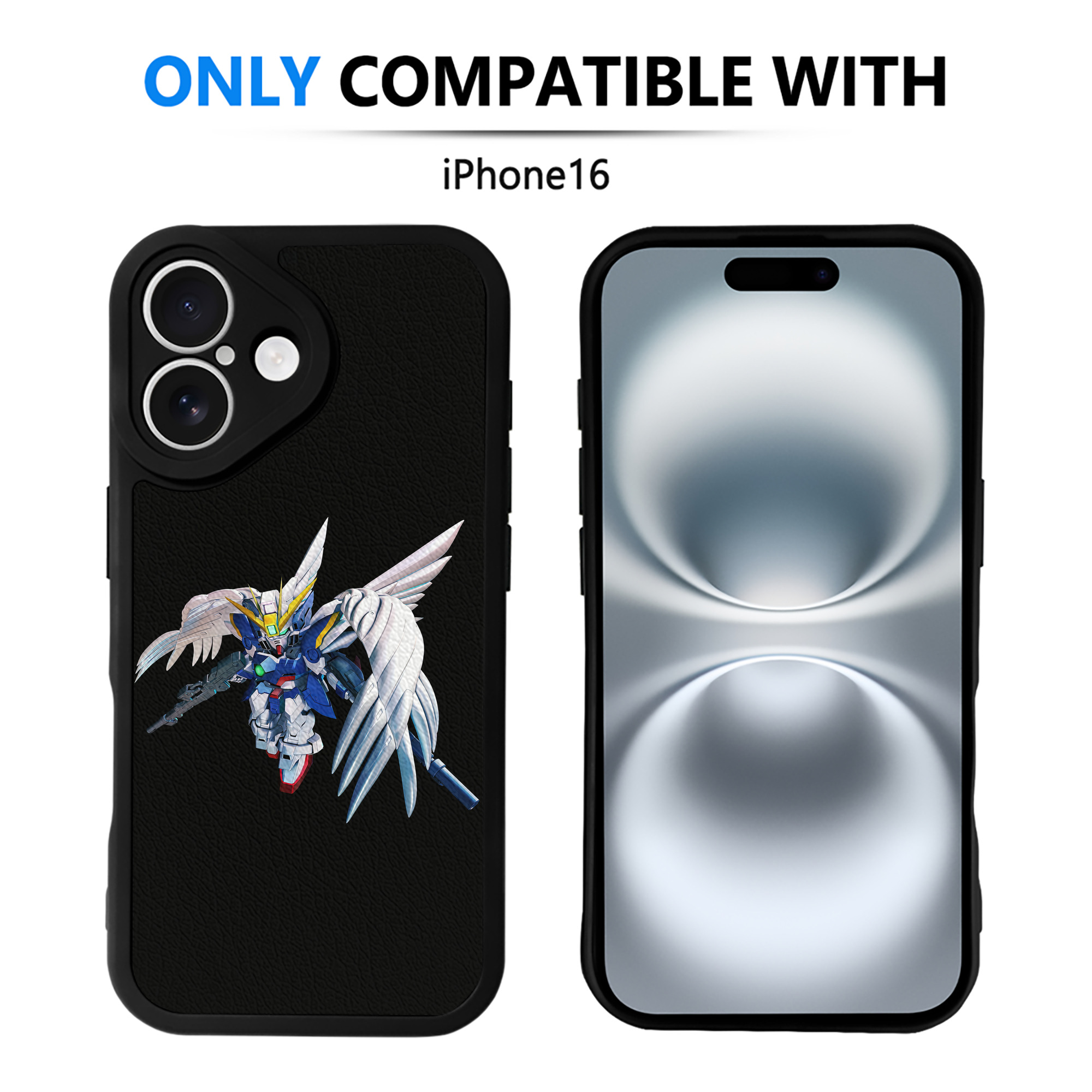 （画像用） 機動戦士ガンダム Mobile Suit Gundam 【iPhone 16シリーズ対応】シリコンスマホケース（レザー調） 材質：シリコン